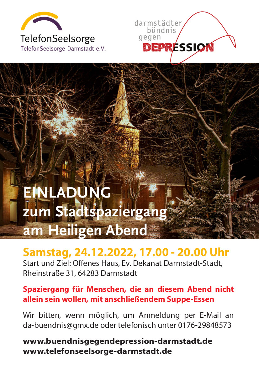 Plakat zum Stadtspaziergang am Heiligen Abend