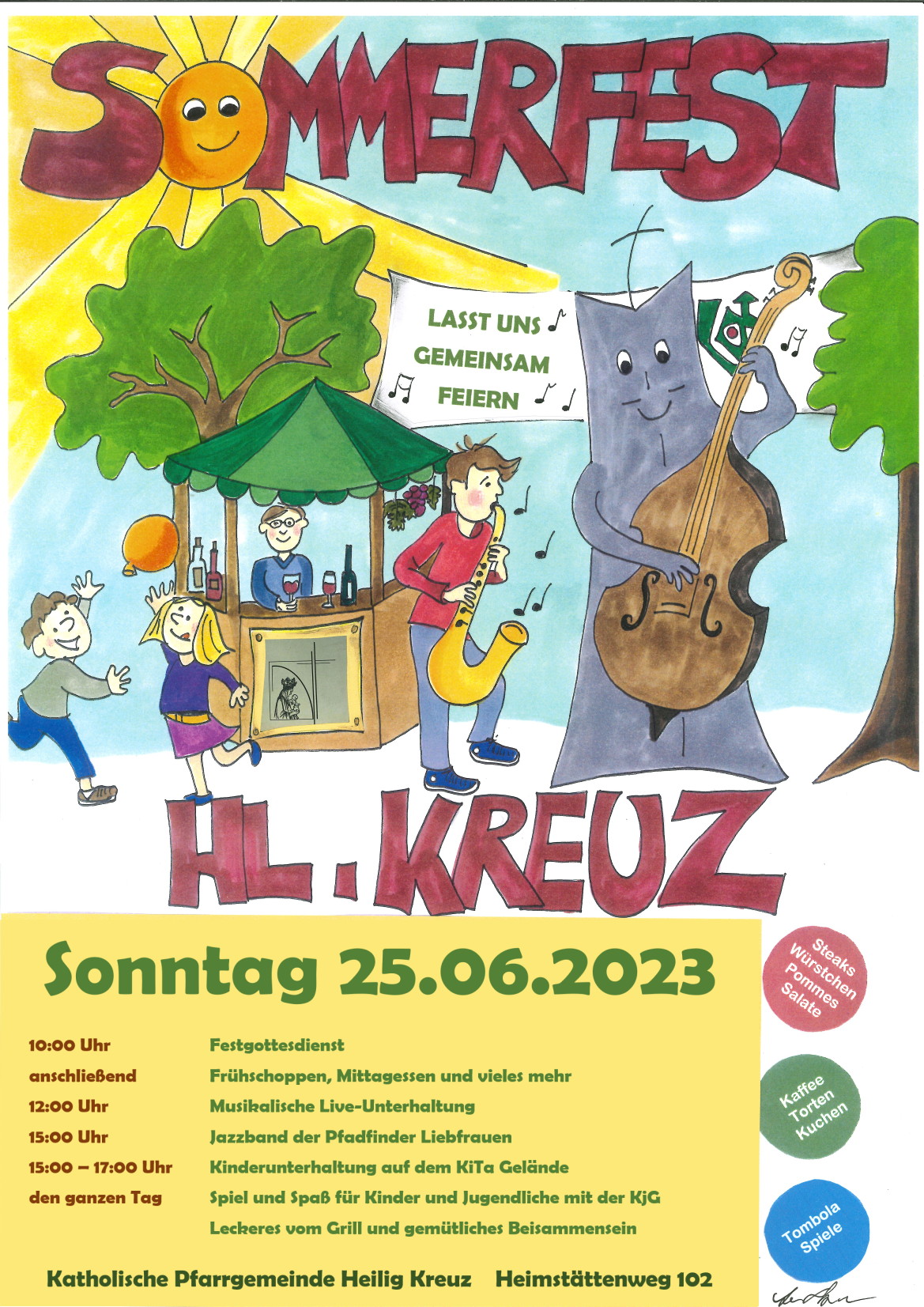 Sommerfest 25. Juni 2023 Plakat und Programm